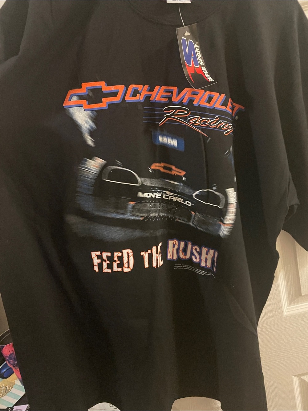 VTG XXL Chevrolet Racing 'Feed the Rush' Black Short Sleeve Tee